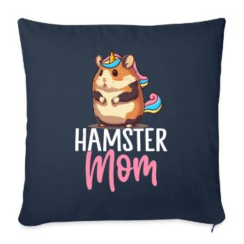 Hamster Mom Female Hamster Lover Design für - Sofakissenbezug 45 x 45 cm - Navy - Vorne