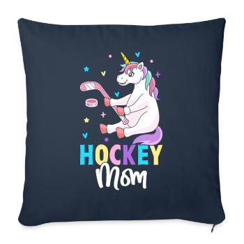 Hockey Mom Weiblicher Hockeyspieler Grafik für - Sofakissenbezug 45 x 45 cm - Navy - Vorne
