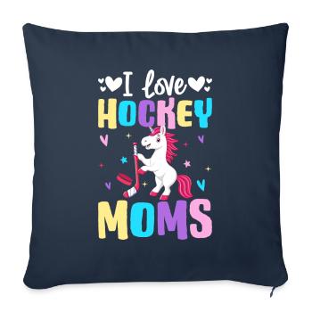 I Love Hockey Moms Hockey Moms Illustration für - Sofakissenbezug 45 x 45 cm - Navy - Vorne