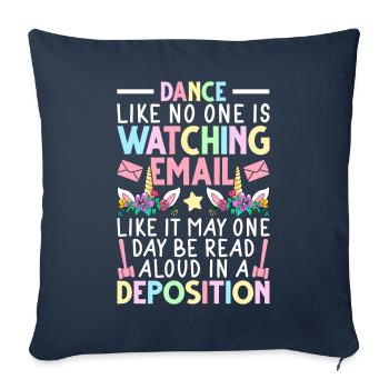 Lawyer dances as if no one is watching - Sofa pillowcase 17,3'' x 17,3'' (45 x 45 cm) - navy - Front