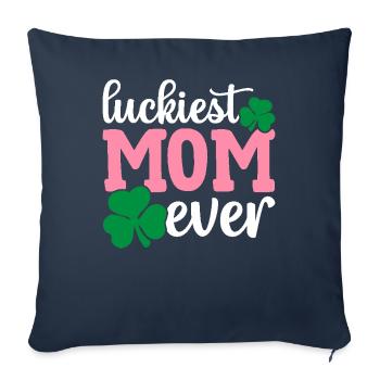 La maman irlandaise de la Saint-Patrick est la plus heureuse - Housse de coussin décorative 45 x 45 cm - bleu marine - Devant