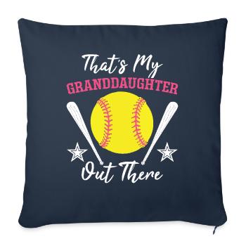 Softball Das ist meine Enkelin da draußen - Sofakissenbezug 45 x 45 cm - Navy - Vorne