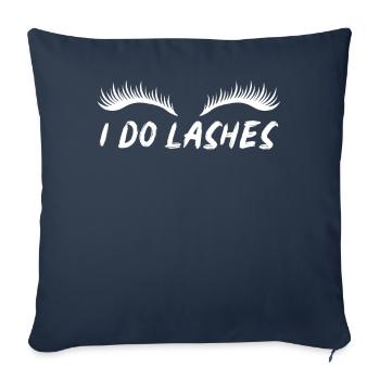 Wimpernkünstlerin Wimpernliebhaberin I Do Lashes - Sofakissenbezug 45 x 45 cm - Navy - Vorne