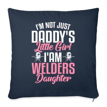 Welding Metalworker Daddy's Little Girl - Sofa pillowcase 17,3'' x 17,3'' (45 x 45 cm) - navy - Front