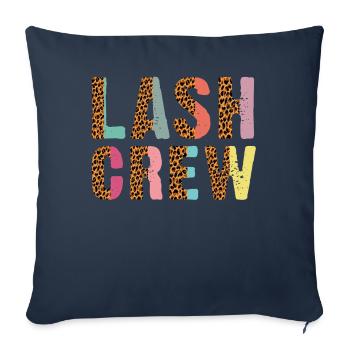 Lash Crew Wimpernkünstlerin Wimpernliebhaberin - Sofakissenbezug 45 x 45 cm - Navy - Vorne