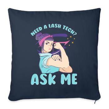 Wimpernkünstlerin Wimpernliebhaberin Brauchen Sie - Sofakissenbezug 45 x 45 cm - Navy - Vorne