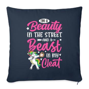 Softball Girl Beauty In The Street And Beast In My - Sofa pillowcase 17,3'' x 17,3'' (45 x 45 cm) - navy - Front