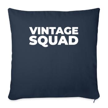 Cadre banquier - Housse de coussin décorative 45 x 45 cm - bleu marine - Devant