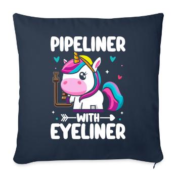 Pipeliner with Eyeliner Female Pipeliner - Sofa pillowcase 17,3'' x 17,3'' (45 x 45 cm) - navy - Front