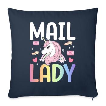 Mail Lady Postal Service Female Postman - Sofa pillowcase 17,3'' x 17,3'' (45 x 45 cm) - navy - Front
