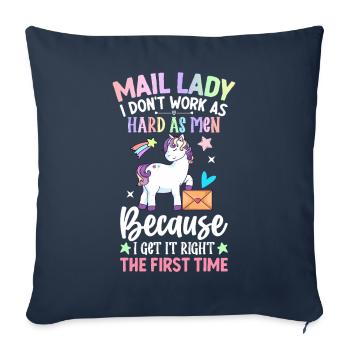 Mail Lady I Don't Work As Hard Men Postal Service - Sofa pillowcase 17,3'' x 17,3'' (45 x 45 cm) - navy - Front