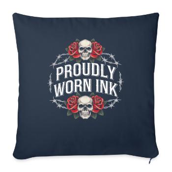 Studio de tatouage Artiste tatoueur Idées de tatouage - Housse de coussin décorative 45 x 45 cm - bleu marine - Devant