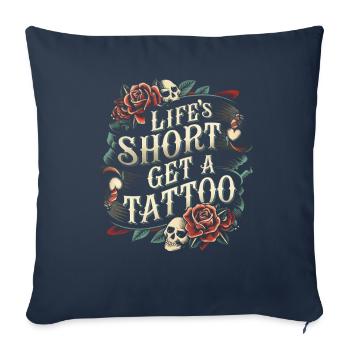 Tattoo Studio Tattoo Artist Tattoo Ideas - Sofa pillowcase 17,3'' x 17,3'' (45 x 45 cm) - navy - Front