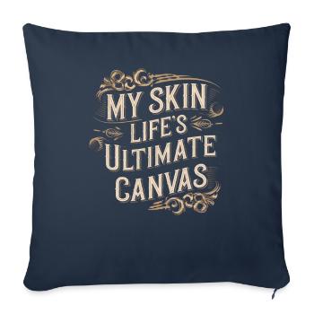 Studio de tatouage Artiste tatoueur Idées de tatouage - Housse de coussin décorative 45 x 45 cm - bleu marine - Devant