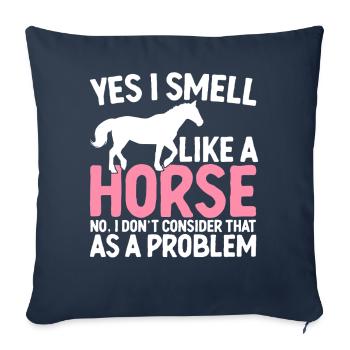 , je sens comme un cheval Horse Lover Horse Farm - Housse de coussin décorative 45 x 45 cm - bleu marine - Devant