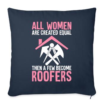 A few become roofers - Sofa pillowcase 17,3'' x 17,3'' (45 x 45 cm) - navy - Front
