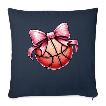 Coquette noeud basketteur Basketteur Fête des Mères Rose - Housse de coussin décorative 45 x 45 cm - bleu marine - Devant
