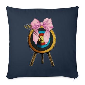 Coquette Bogen Bogenschießen Bogen und Pfeil - Sofakissenbezug 45 x 45 cm - Navy - Vorne