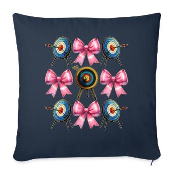 Coquette Bogen Bogenschießen Bogen und Pfeil - Sofakissenbezug 45 x 45 cm - Navy - Vorne
