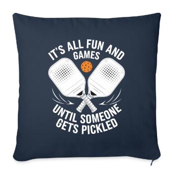 Pickleball Player Paddleball Game Fun Gift - Sofa pillowcase 17,3'' x 17,3'' (45 x 45 cm) - navy - Front
