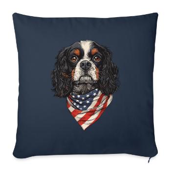 Cavalier King Charles - Sofakissenbezug 45 x 45 cm - Navy - Vorne