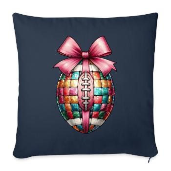 Flirtatious Bow American Football Disco Plaid - Sofa pillowcase 17,3'' x 17,3'' (45 x 45 cm) - navy - Front