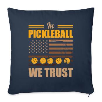 Pickleball USA Flag Paddleball Sportsman Team - Sofa pillowcase 17,3'' x 17,3'' (45 x 45 cm) - navy - Front