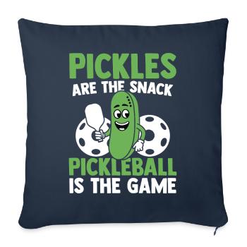 Pickleball et paddleball - Housse de coussin décorative 45 x 45 cm - bleu marine - Devant