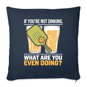 Funny Pickleball Alcohol Beer Drinker Ball Sports - Sofa pillowcase 17,3'' x 17,3'' (45 x 45 cm) - navy - Front