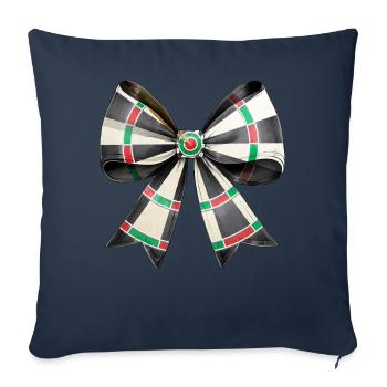 Coquette Bow Jeu de fléchettes Fête des Mères Rose - Housse de coussin décorative 45 x 45 cm - bleu marine - Devant