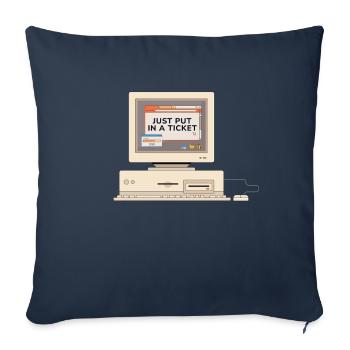 Just Put In A Ticket Computer - Sofa pillowcase 17,3'' x 17,3'' (45 x 45 cm) - navy - Front