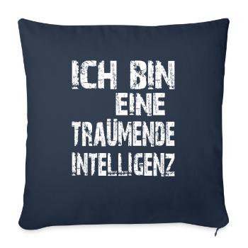 AI Saying I'm a Dreaming Intelligence - Sofa pillowcase 17,3'' x 17,3'' (45 x 45 cm) - navy - Front