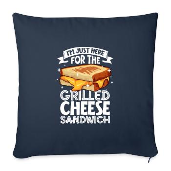 Only here for the grilled cheese sandwich - Sofa pillowcase 17,3'' x 17,3'' (45 x 45 cm) - navy - Front