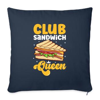 Club Sandwich Queen - Sofakissenbezug 45 x 45 cm - Navy - Vorne