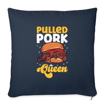 Pulled Pork Sandwich Queen - Sofa pillowcase 17,3'' x 17,3'' (45 x 45 cm) - navy - Front