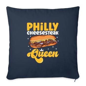 Philly Cheesesteak Queen - Sofakissenbezug 45 x 45 cm - Navy - Vorne