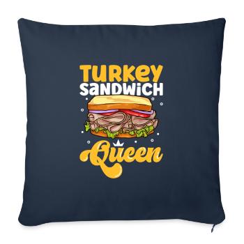 Turkey Sandwich Queen - Sofakissenbezug 45 x 45 cm - Navy - Vorne
