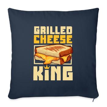 Grilled Cheese Sandwich King - Sofa pillowcase 17,3'' x 17,3'' (45 x 45 cm) - navy - Front