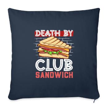 Mort par Club Sandwich - Housse de coussin décorative 45 x 45 cm - bleu marine - Devant
