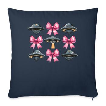Coquette Bow UFO Alien Mothers Day Band Mom Girl - Sofa pillowcase 17,3'' x 17,3'' (45 x 45 cm) - navy - Front