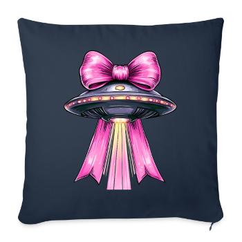 Coquette Bow UFO Alien Mothers Day Band Mom Girl - Sofa pillowcase 17,3'' x 17,3'' (45 x 45 cm) - navy - Front