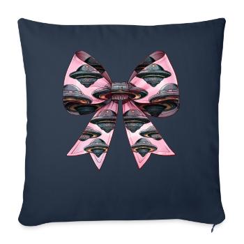 Coquette Bow Ufo Alien Mother's Day Band Mom Girl - Sofa pillowcase 17,3'' x 17,3'' (45 x 45 cm) - navy - Front