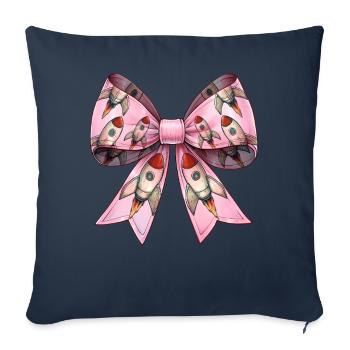Coquette proue fusée spatiale navette spatiale - Housse de coussin décorative 45 x 45 cm - bleu marine - Devant