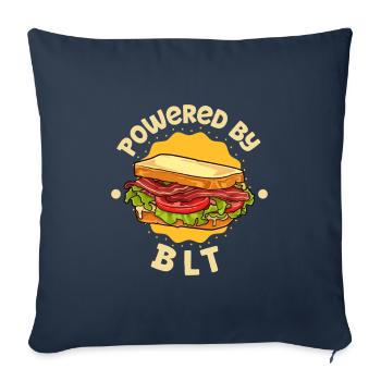 Propulsé par BLT - Housse de coussin décorative 45 x 45 cm - bleu marine - Devant