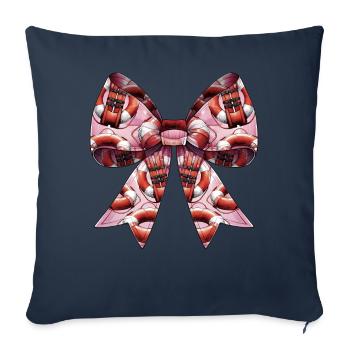 Coquette Bow Lifeguard Garde de piscine Rose - Housse de coussin décorative 45 x 45 cm - bleu marine - Devant