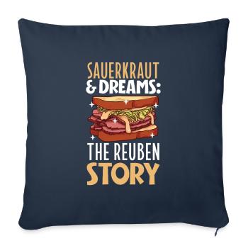 Sauerkraut and Dreams - Reuben - Sofa pillowcase 17,3'' x 17,3'' (45 x 45 cm) - navy - Front