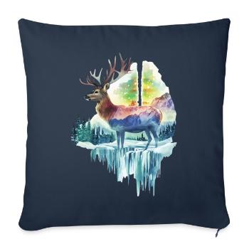 Reh - Sofakissenbezug 45 x 45 cm - Navy - Vorne