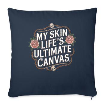 Studio de tatouage Artiste tatoueur Idées de tatouage - Housse de coussin décorative 45 x 45 cm - bleu marine - Devant