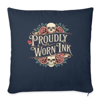 Studio de tatouage Artiste tatoueur Idées de tatouage - Housse de coussin décorative 45 x 45 cm - bleu marine - Devant