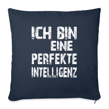 AI Saying I'm a Perfect Intelligence - Sofa pillowcase 17,3'' x 17,3'' (45 x 45 cm) - navy - Front